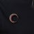 Late 19th Century Victorian Old European Cut Diamond Ruby 18k Rose Gold Crescent Brooch For Sale - Image 4 of 5