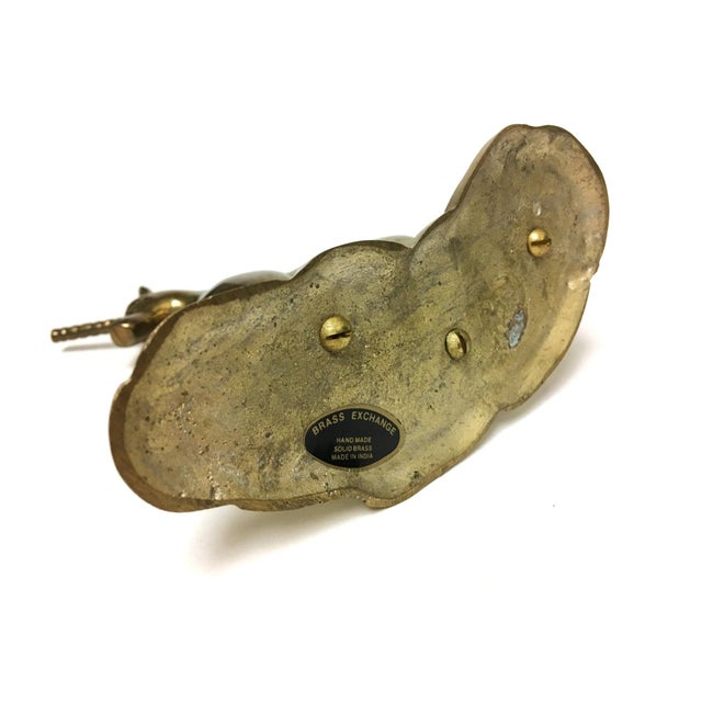 Late 20th Century Solid Brass Unicorn Figurine on Base For Sale - Image 4 of 4