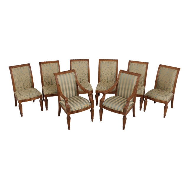Set of 8 Century French Louis XVI Dining Chairs For Sale