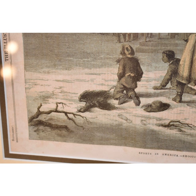 Circa 1859 Framed American Turkey Shoot Sporting Scene For Sale - Image 11 of 15