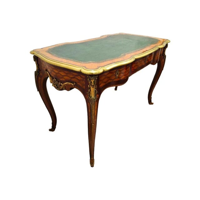 Wood Buerau Plat Desk by Linke, 1900s For Sale - Image 7 of 13