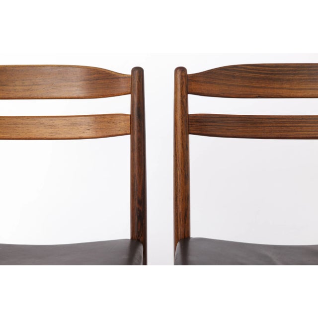 Wood Set of Vintage Dining Chairs by Albert Johansson & Söner, Hyssna, Sweden, 1960s For Sale - Image 7 of 10