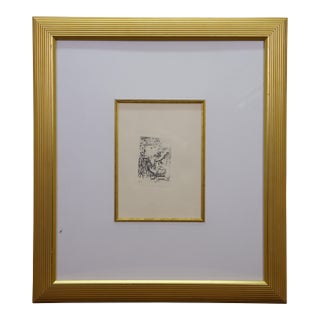 Mid 20th Century Pierre-Auguste Renoir Le Chapeau Épinglé Pinning the Hat Lithograph Reproduction For Sale