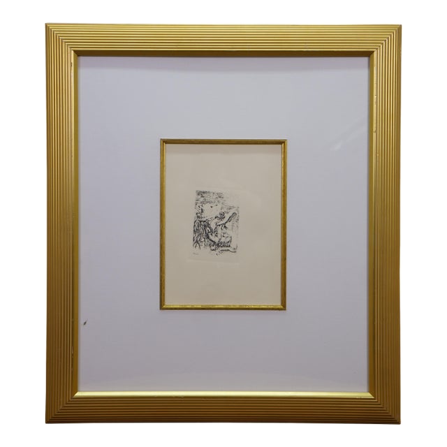 Mid 20th Century Pierre-Auguste Renoir Le Chapeau Épinglé Pinning the Hat Lithograph Reproduction For Sale