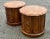 Nice set of Thomasville drum tables from their Mystique collection. Made of solid wood these tables feature picture frame...