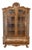 Dutch Rococo Revival 1890s Bombé Vitrine Display Cabinet with Carved Medallion For Sale