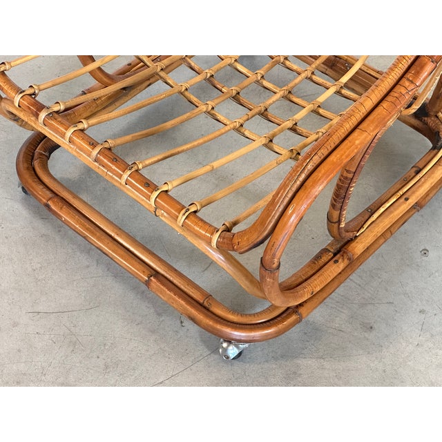 Rattan and Bamboo Armchairs, 1970s, Set of 2 For Sale - Image 14 of 15