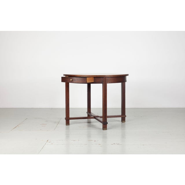 1920s Vintage Round Wooden Table, 1920s For Sale - Image 5 of 18