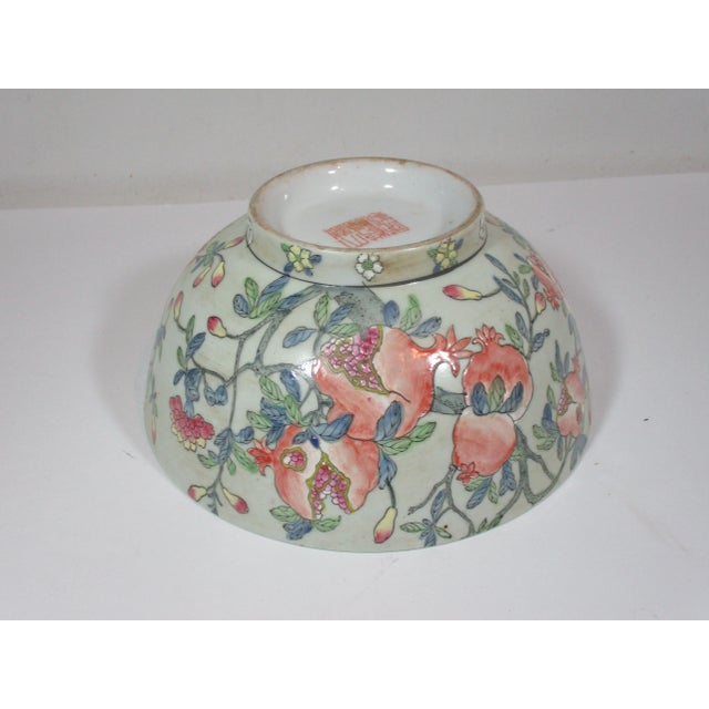 Vintage 1980s Chinese Pomegranate Bowl For Sale - Image 6 of 8