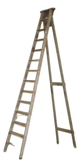 Antique Fruit Pickers Painters Ladder, 1880