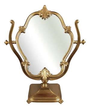 Louis XV Style Tilting Table Mirror in Bronze, 1950s