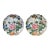 Beautiful Old Famille Rose Chinese Macau Export Porcelain Plates With Peonies & Butterflies, Octagonal Scalloped Form, a Pair For Sale