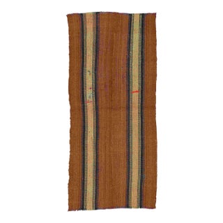Brown Vintage Turkish Kilim Rug - 2`7″ X 5`9″ Ft. For Sale