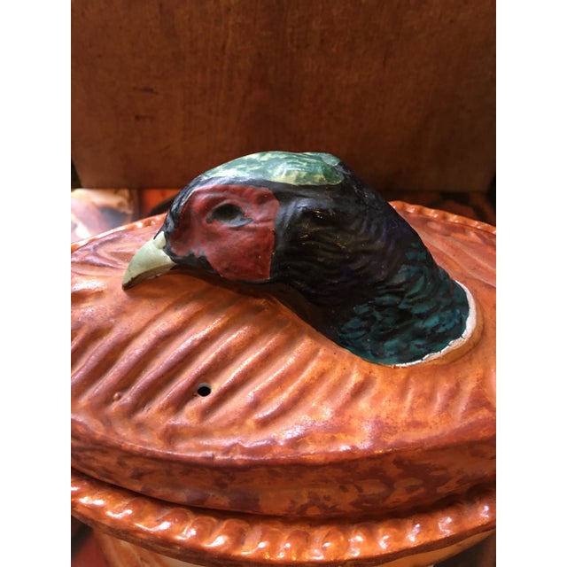 A wonderful and hard to find vintage French Game Tureen with Pheasant in pastry crust in white porcelain- never used. This...