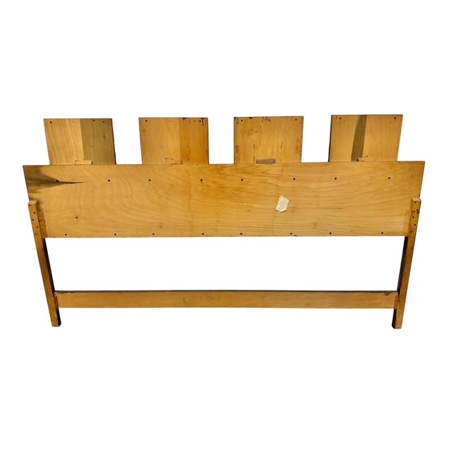 Mid-Century Modern Brutalist King Size Walnut Headboard For Sale In Philadelphia - Image 6 of 6