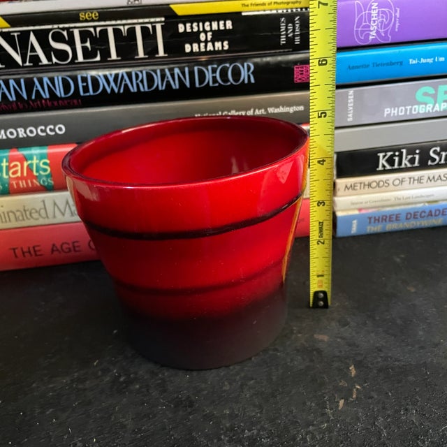 2015 German Red and Black Ombré Scheurich Planter For Sale - Image 9 of 9