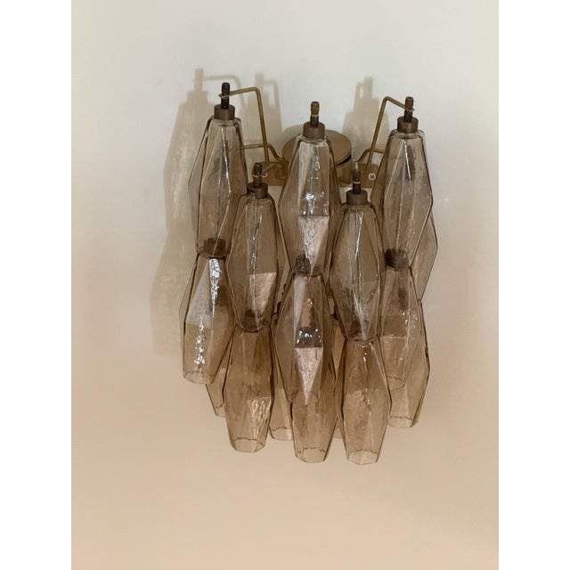 Sand Beige Murano Stairwell Wall Lamp For Sale - Image 4 of 10