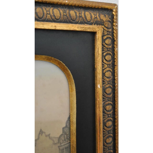 Original Antique Engraving Art of Flemish Royal Courtyard, B Altman & Co Wood Frame Chairish