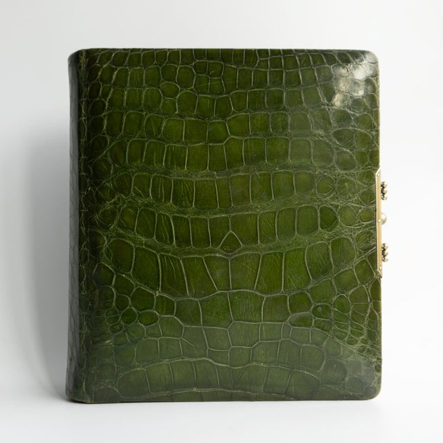Antique Victorian Green Crocodile Skin Leather Photograph Album and Contents, Late 19th Century For Sale - Image 9 of 17