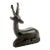 Hand Carved Wood Gazelle Deer Animal Decoration For Sale