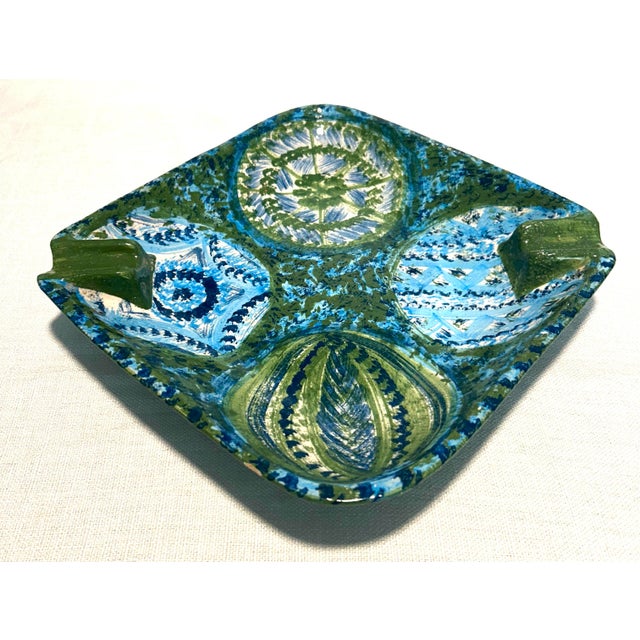 Mid-Century Modern 20thC MCM Italian Bitossi by Aldo Londi for Raymor Ashtray and Catchall Trinket Dish - A Pair For Sale - Image 3 of 11