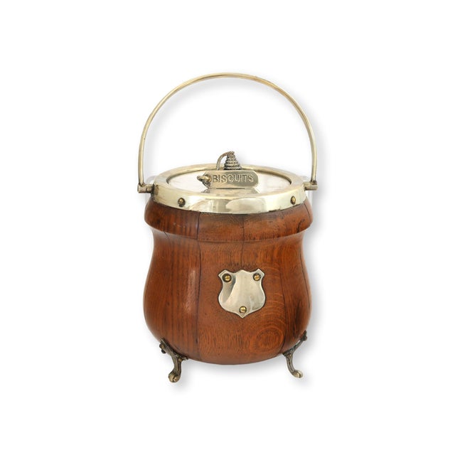 Early 20th Century Edwardian English Oak Biscuit / Barrel Ice Bucket For Sale In Los Angeles - Image 6 of 6