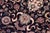 Shabby Chic 1990's Floral Pak-Persian Blue/Red Wool Round Rug- 8'1'' X 8'1'' For Sale In New York - Image 6 of 9