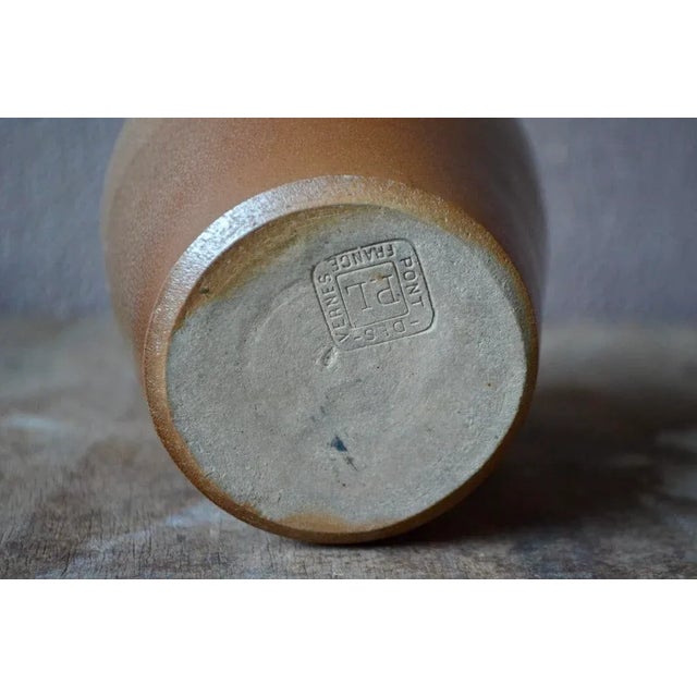 Beige Sandstone Vase by Paul Langeron for Pont De Vernes, France, 1960s For Sale - Image 8 of 9