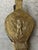 Vintage Federalist-Style Wood Leather Brass Plates Eagle Motif Fireplace Bellow For Sale - Image 4 of 7