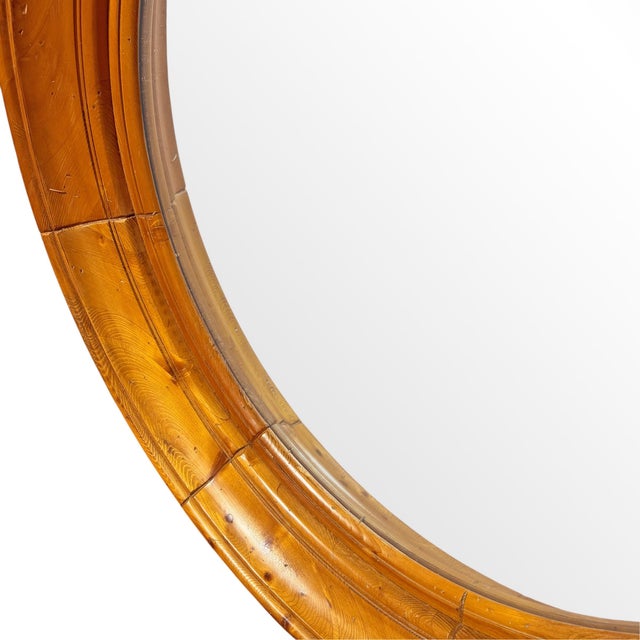 Rather Large Round Framed Mirror For Sale - Image 12 of 12