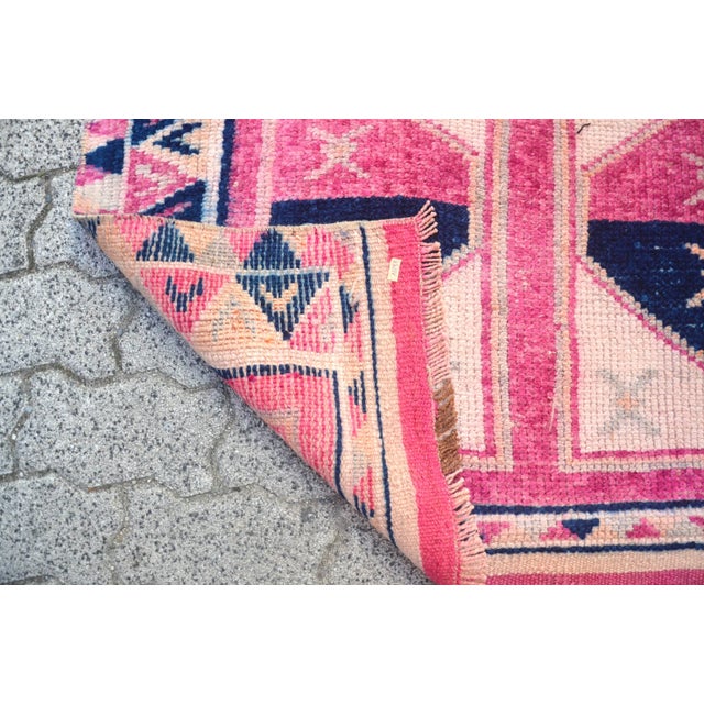 1960s Vintage Turkish Handmade Runner For Sale - Image 4 of 11