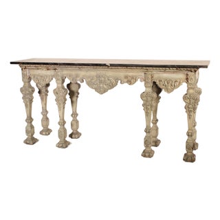 Louis XIV Style Grisaille Painted Console Table For Sale