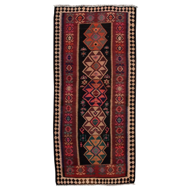 Mid-20th Century Vintage Kilim Runner Rug 5' 1" X 12' 2''. For Sale - Image 13 of 13