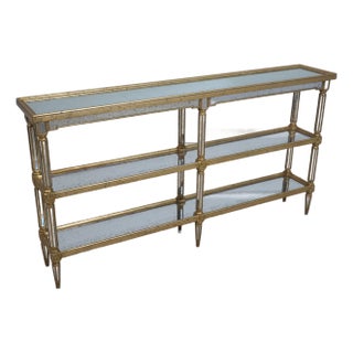 Theodore Alexander Hollywood Regency Mirror Surface Sofa or Hall Table For Sale