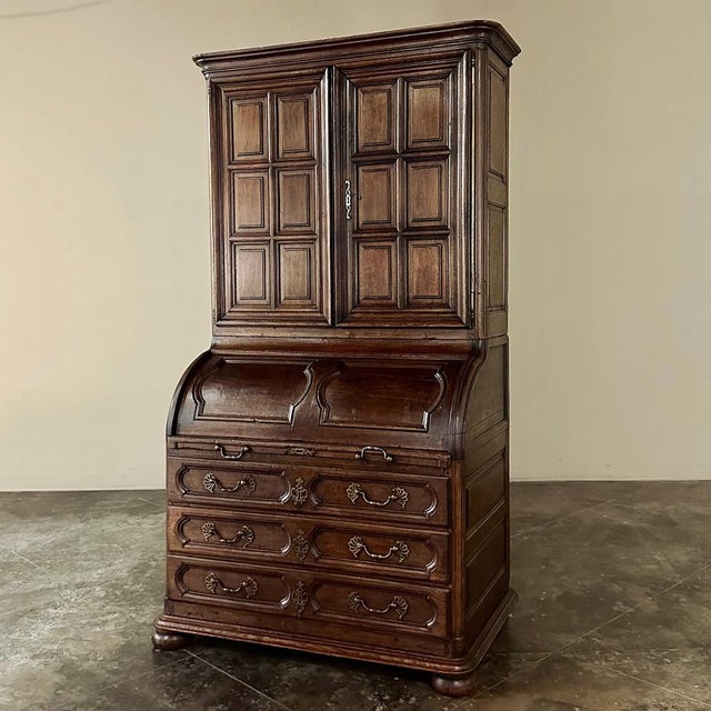 Mid 19th Century 19th Century French Bookcase ~ Cylinder Secretary For Sale - Image 5 of 18