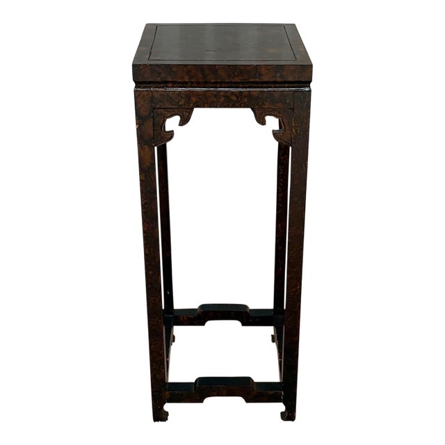 Asian Style Burlwood Plant Stand For Sale
