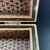 Wood Persian Geometric Inlay Khatamkari Wood Trinket Box Lidded Rectangle For Sale - Image 7 of 10