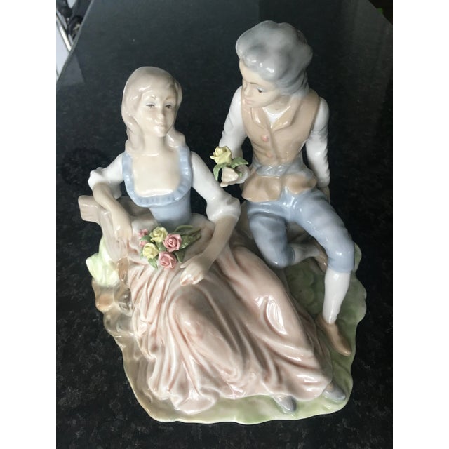 I present to you a beautiful old figurine, a pair of young men made of porcelain. companies: tenora valencia - spain - old...