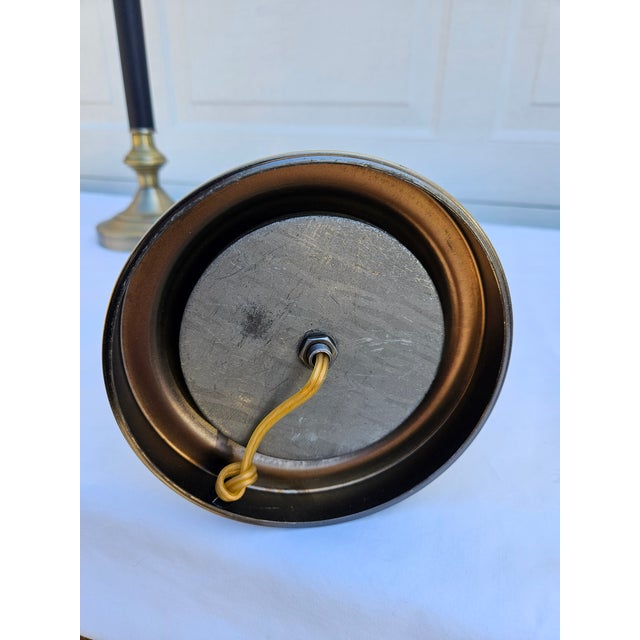 Late 20th Century Blue and Brass Lamps - a Pair For Sale - Image 13 of 16