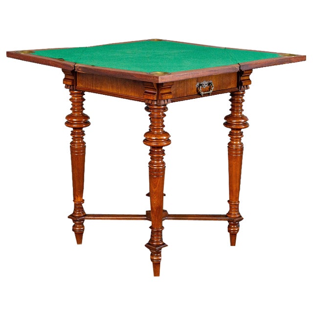 Wilhelminian Brown and Green Side Table For Sale