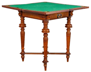 Wilhelminian Brown and Green Side Table