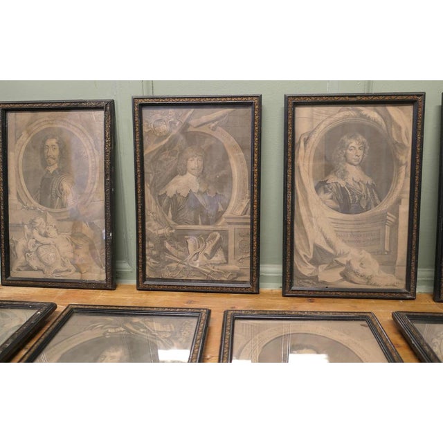 Set of 12 Original Framed Jacobus Howbraken Engravings A wonderful set in acceptably good decorative condition, the frames...
