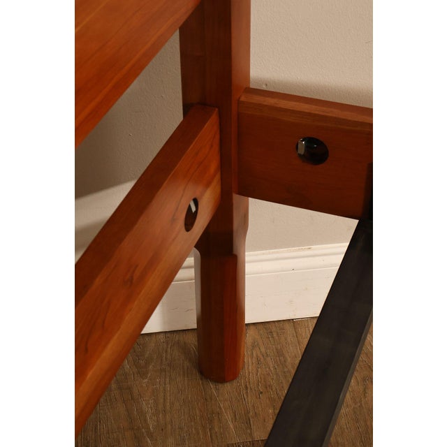 Wood Custom Quality Solid Cherry Queen Size Poster Bed For Sale - Image 7 of 18