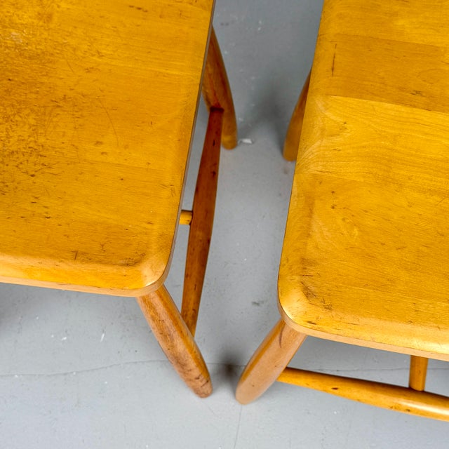 1950s Birch Stools by Ilmari Tapiovaara, 1950s, Set of 2 For Sale - Image 5 of 10