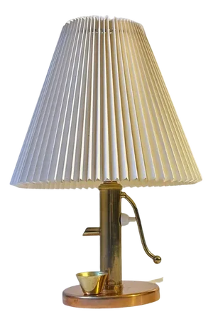 Mid-Century Danish Copper and Brass Water Pump Table Lamp, 1960s