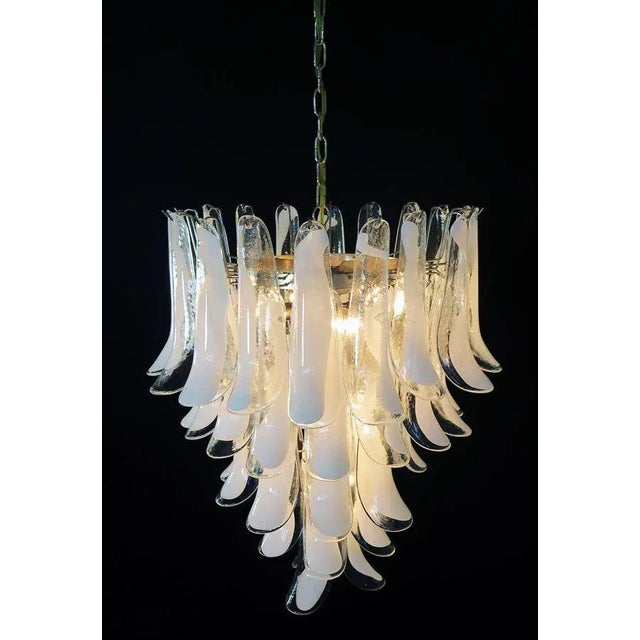 Large Vintage Italian Murano Chandelier with 52 Glass Petals, 1970s For Sale - Image 4 of 12