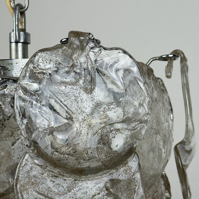 Vintage Murano Glass Chandelier from Mazzega, Italy 1970s For Sale - Image 14 of 18