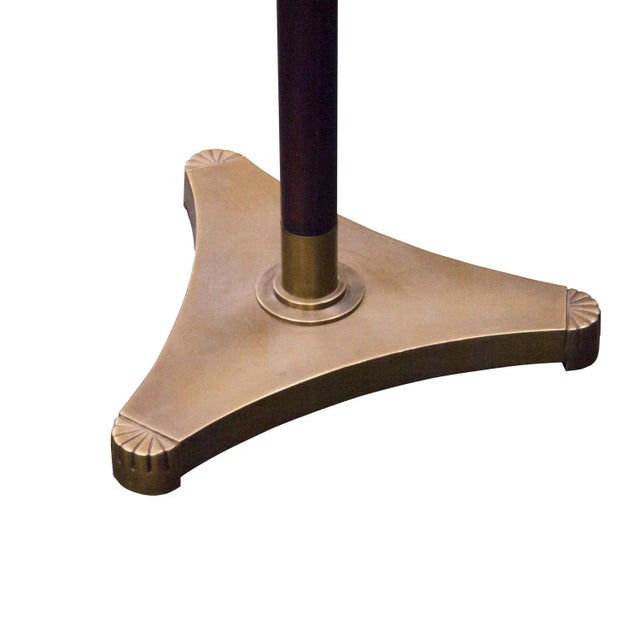 1960s Mid-Century Modern Mahogany & Brass Floor Lamp, Italy, 1960s For Sale - Image 5 of 6