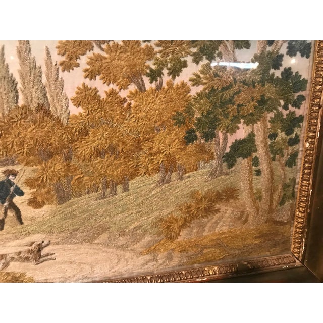 French 19th Century "Fil De Soie" - Silk Embroidery For Sale - Image 6 of 7