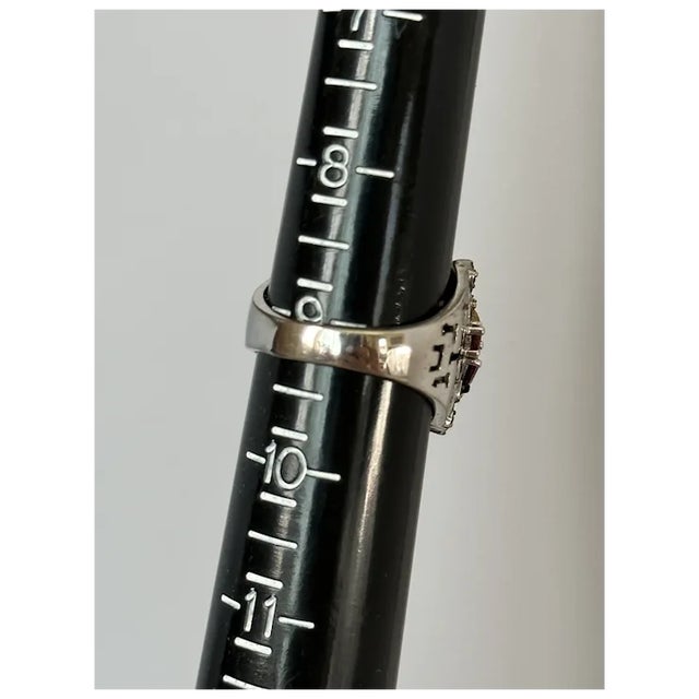 Sterling Multi-Color Gemstone Ring, Size 9 For Sale - Image 10 of 10